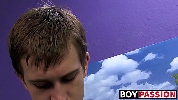 Play Twink facialized after 69 rimming and big dick sucking